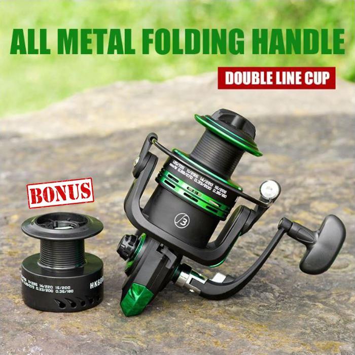 Reel Double Spool Metal Kagawa AOjiang Shark HK Series 1000 - 7000 - HK1000