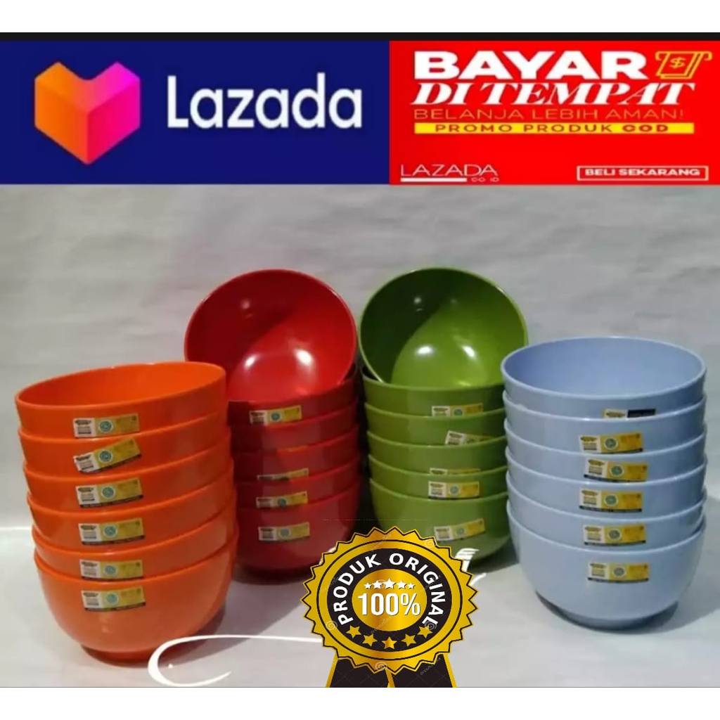 6pcs / 12pcs Mangkok Melamine / Mangkok Melamin Golden Dragon / Mangkok Kaki  / Mangkok Mie 6 Inch