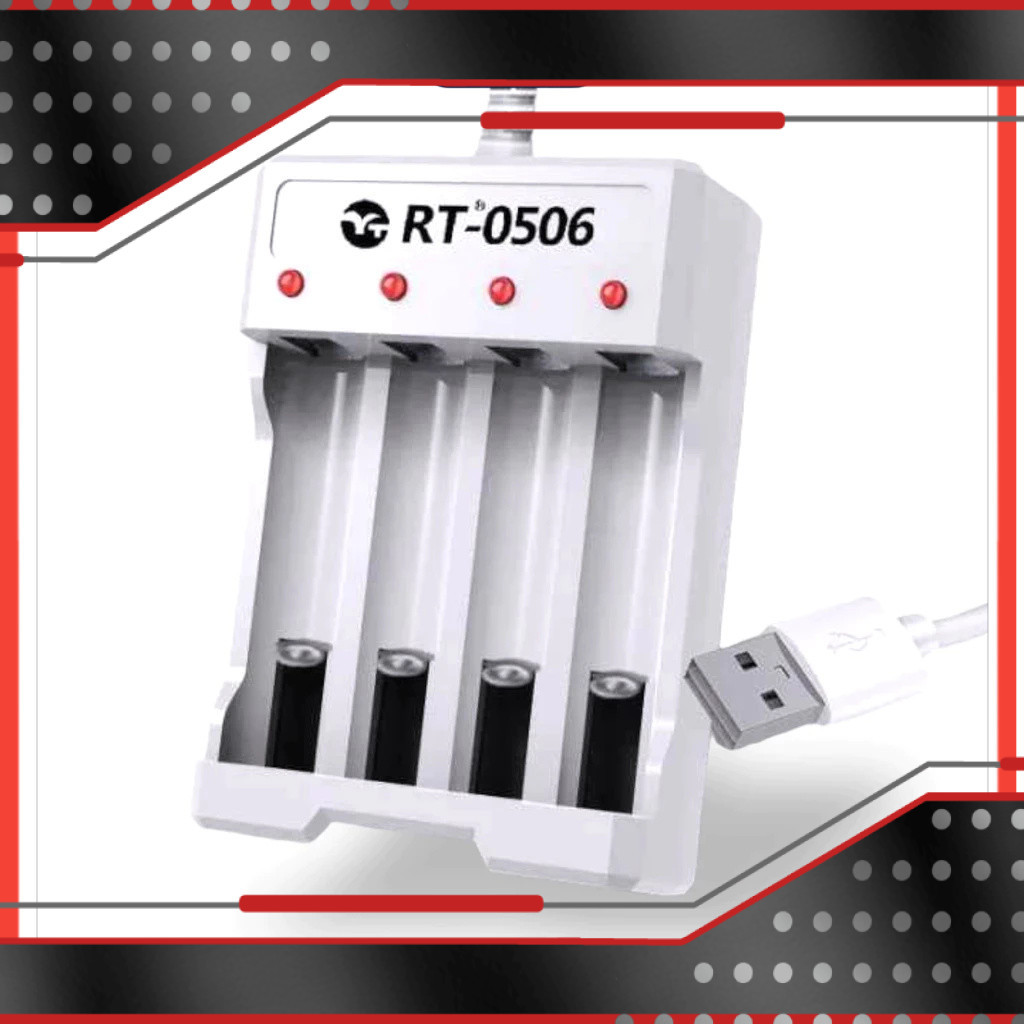 ERZET HitTime Charger Baterai 18650 Carger Casan Batre AA / AAA Batrai A2 4 Slot untuk Vapee Jam Sen