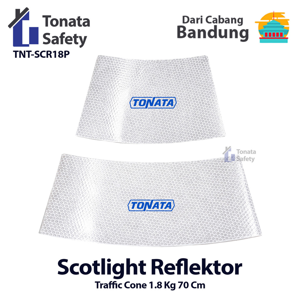 Scotlight Reflector Traffic Cone Tonata 1.8 Kg 70 Cm - Putih / Scotlight Reflector Traffic Cone Tona