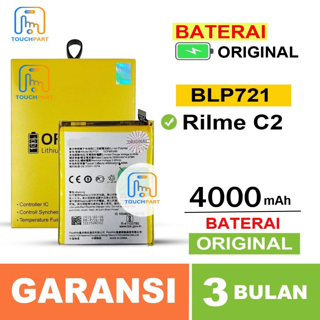 BATERAI BATRE REALME C2 BLP721 ORIGINAL Distributor