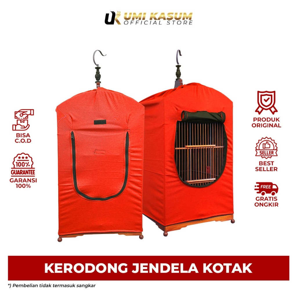 Kerodong Kotak Double layer Jendela Polos By Umi Kasum | Kerodong Premium Praktis Saat Gantangan
