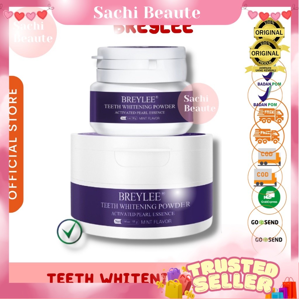 BREYLEE Teeth Whitening Powder Mencerahkan Memutihkan Pemutih Gigi Original BPOM