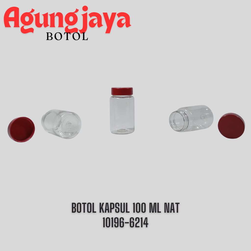 Botol Kapsul Pet 100 Ml Ps Natural / Botol Obat 100 ml / Botol Kapsul / Botol Obat Natural