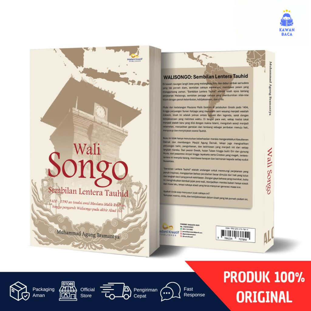 Buku Wali Songo : Sembilan Lentera Tauhid | Novel Sejarah-Fiksi tentang Dakwah Para Wali di Tanah Ja