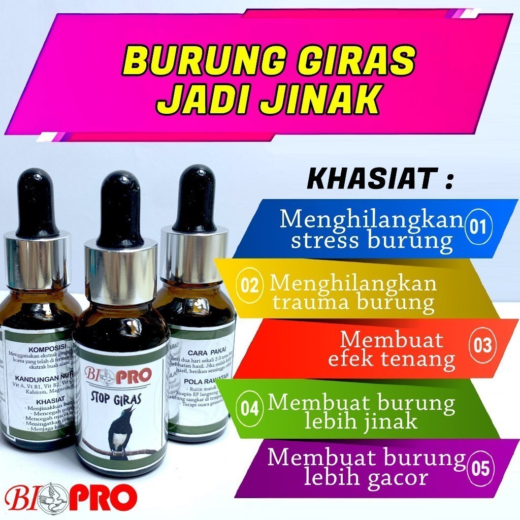 Doping Burung - PENJINAK SEMUA BURUNG BIOPRO STOP GIRAS LANGSUNG JINAK