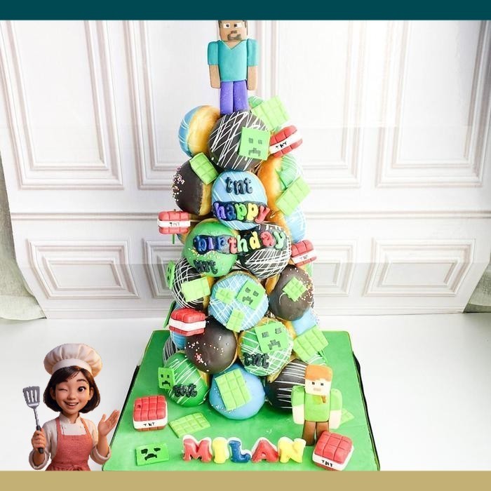 Donat/donat Tower Minecraft/Donat Birthday/Donat Ultah Catering Malang DMT