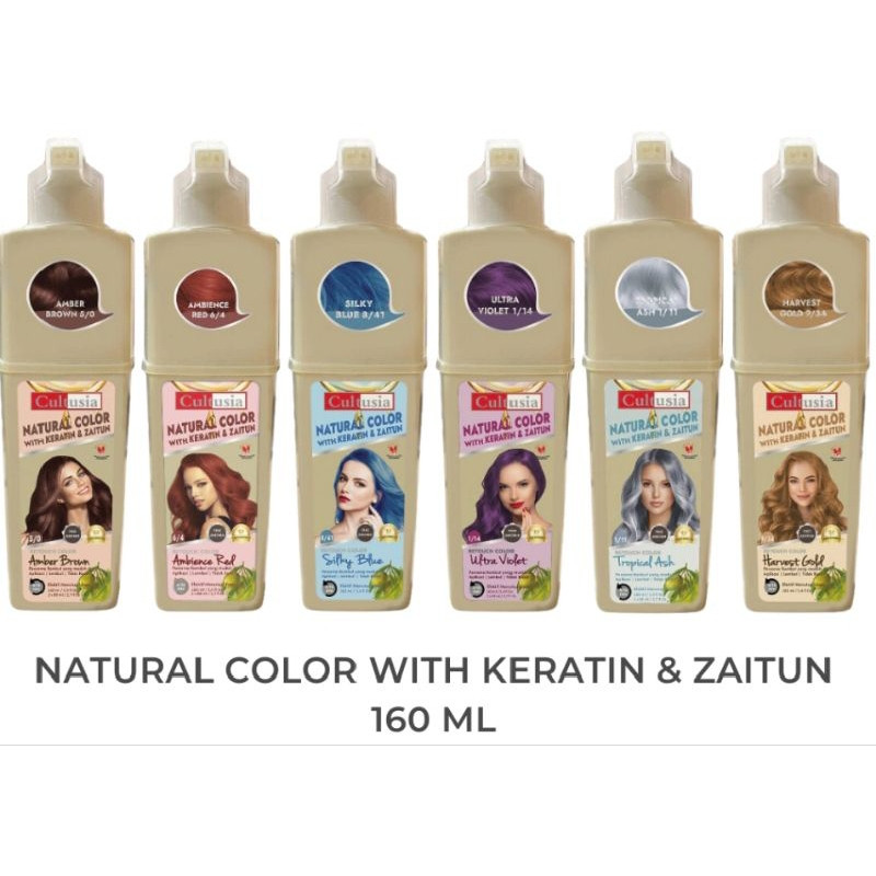 Cultusia Shampo Pewarna Rambut Keratin & Zaitun