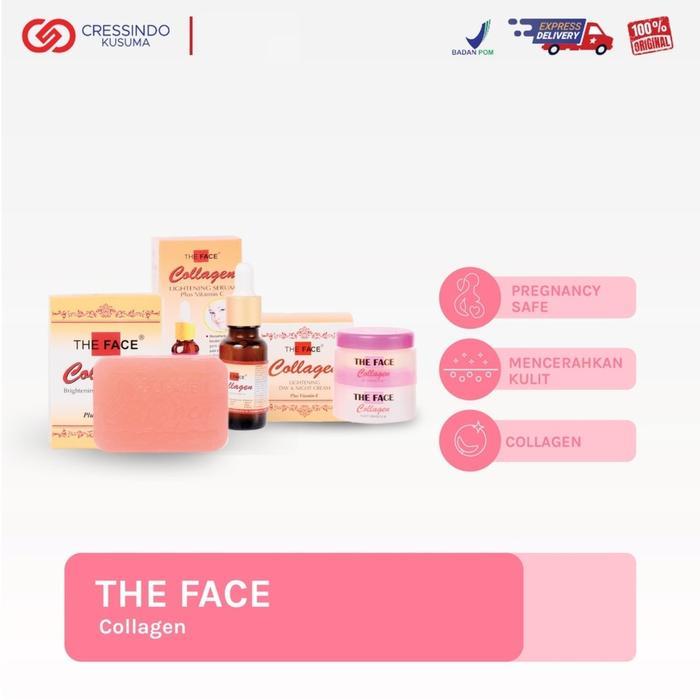 THE FACE COLLAGEN SABUN / CREAM / TONER / SERUM COLLAGEN WITH VITAMIN C THE FACE - BPOM - TF COLLAGE