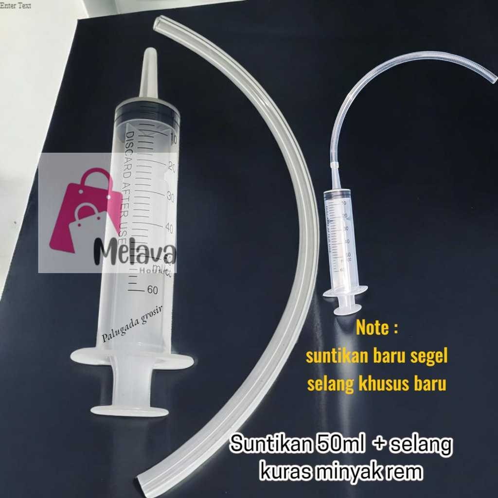 Suntikan 50ml Spuit 50cc + Selang Kuras Minyak Rem