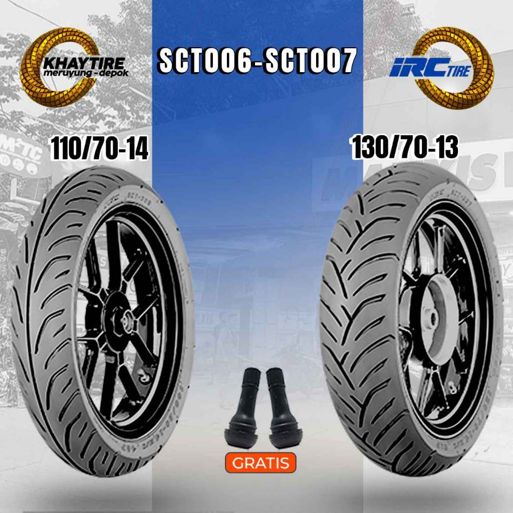 BAN MOTOR PCX NEW-ADV IRC SCT SATUAN DAN SEPASANG TUBELESS ORIGINAL