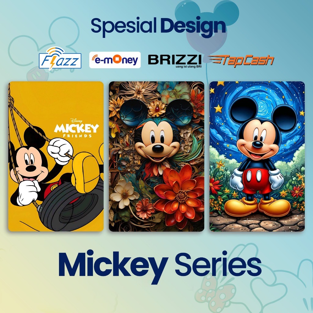 AXTON KARTU E Money E Toll BrizzI BRI Flazz BCA Gen 2 E Money Mandiri Tapcash BNI Seri Mickey
