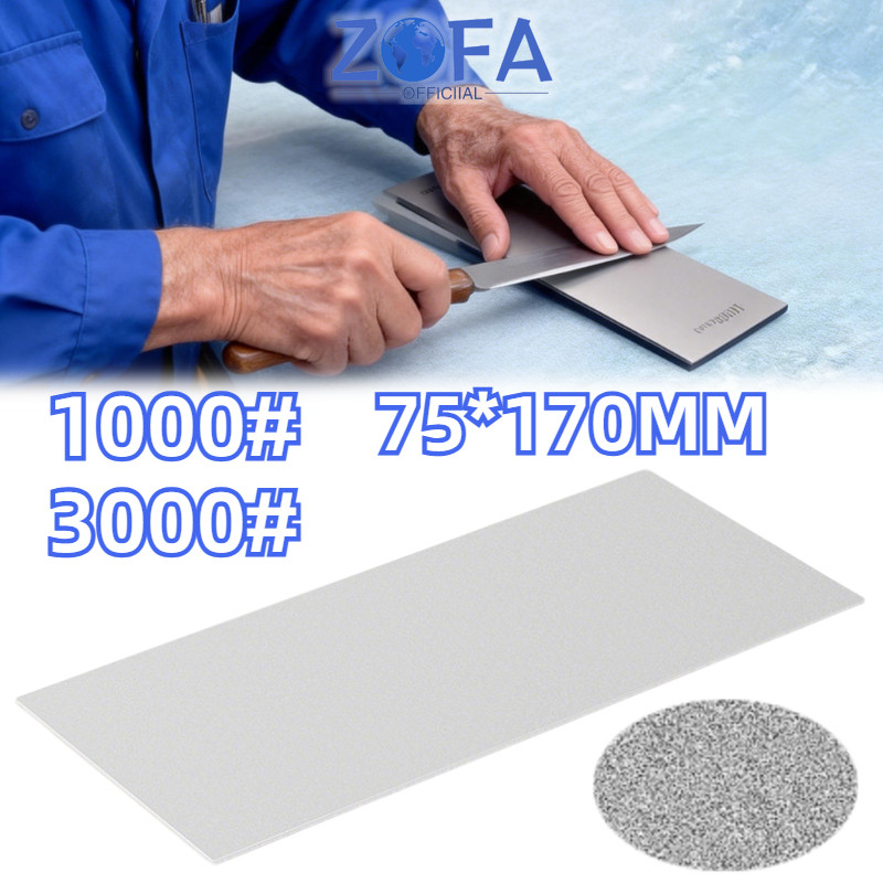 75*170MM Batu Pengasah Diamond 1000#/3000# Plat Pengasah Pisau Batu Asah Poles