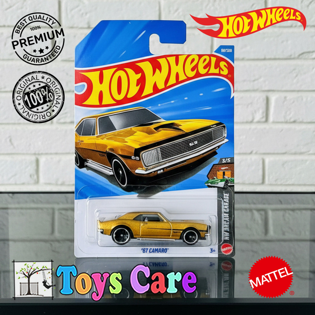 Hot Wheels 67 Camaro Emas 2026 Mobil Muscle Classic Car