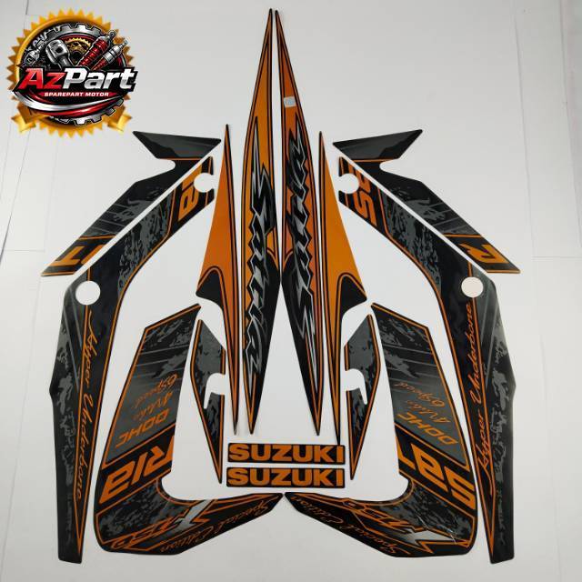 Striping suzuki satria fu f 150 2012 2013 barong se gold list body standar