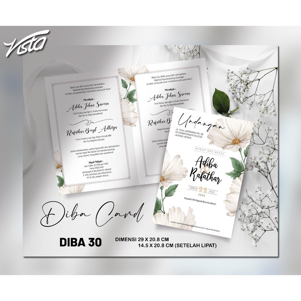 Blangko Undangan   Diba Card 30   Invitation