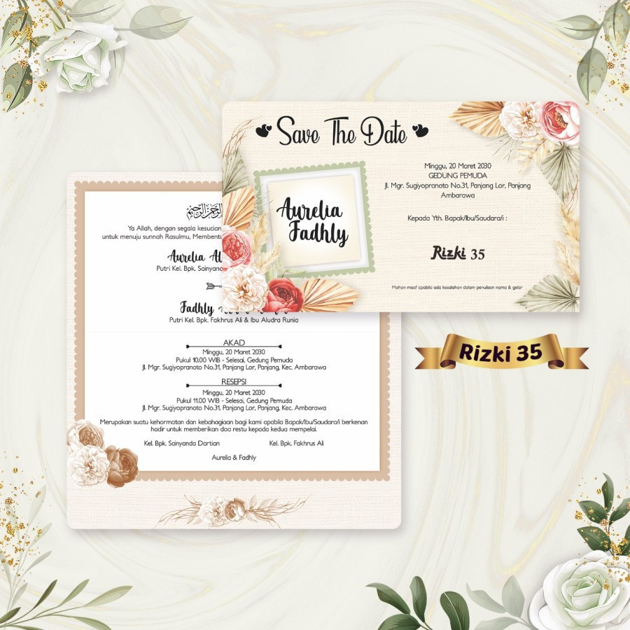 Blangko Undangan  RIZKI 35  Invitation