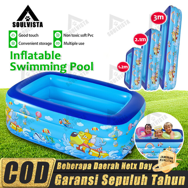 Kolam Renang Anak Jumbo 3ring Portable /  Kolam Inflatable Swimming Pool Berenang Anak / Kolam Mandi