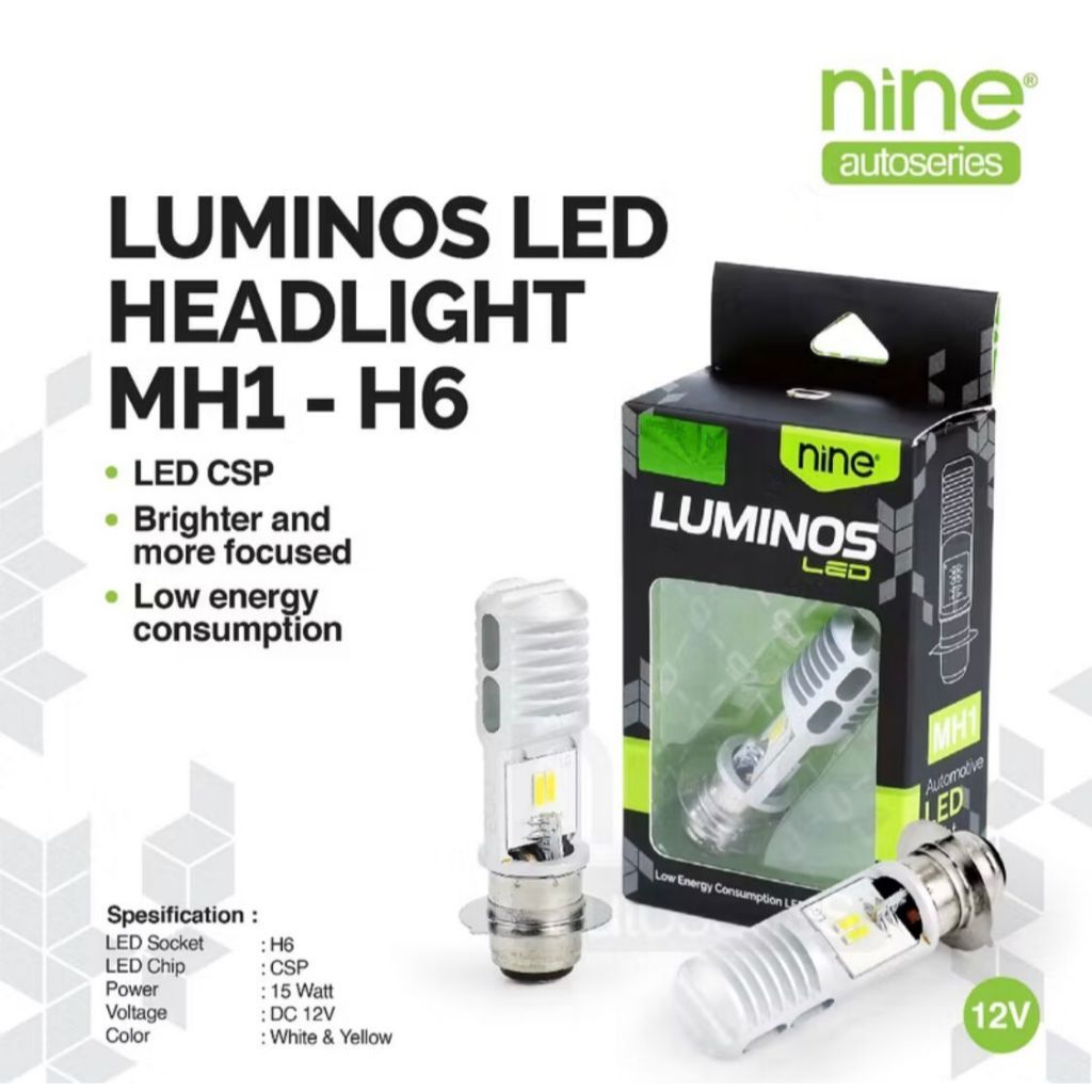 LUXIMOS Lampu Utama LED Motor H6 Motor Bebek Matic CSP Chip LED 15 Watt Super Terang MH1