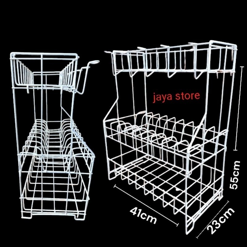 marquiseco - Rak Piring RPL Susun 3 Wastafel/Rak Piring Gantung Dinding/Rak Piring Dapur/Rak piring 