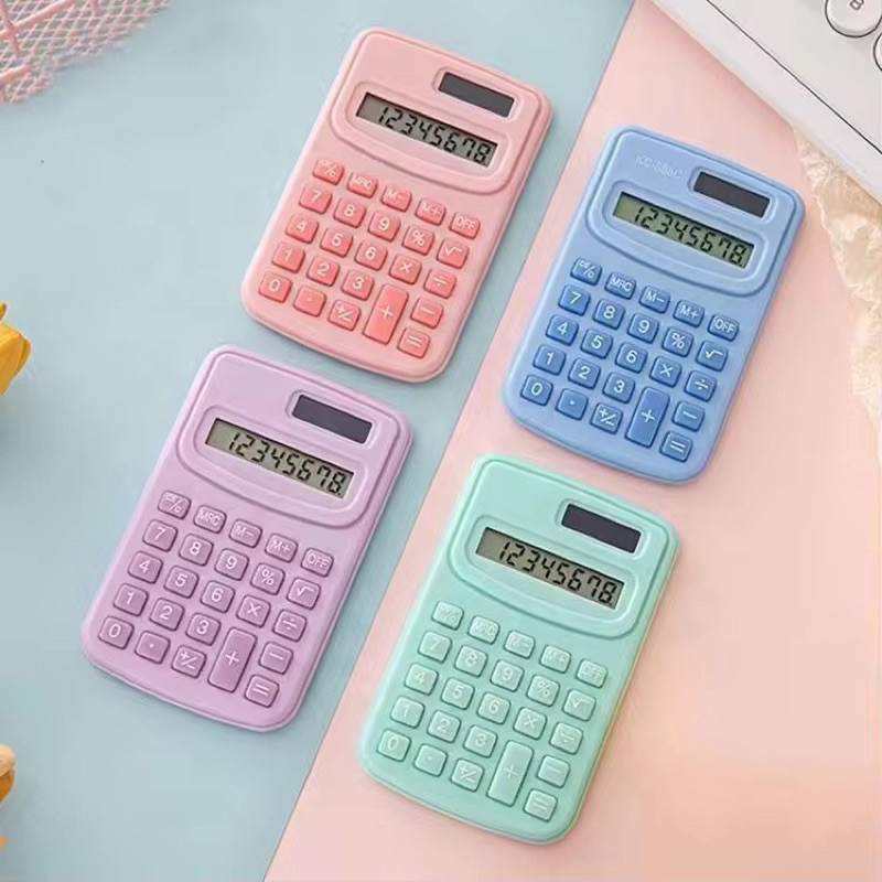 [DWCORNER] Kalkulator Mini 8 Digit Lucu Warna Pastel Kalkulator Mini Sekolah Kalkulator Saku