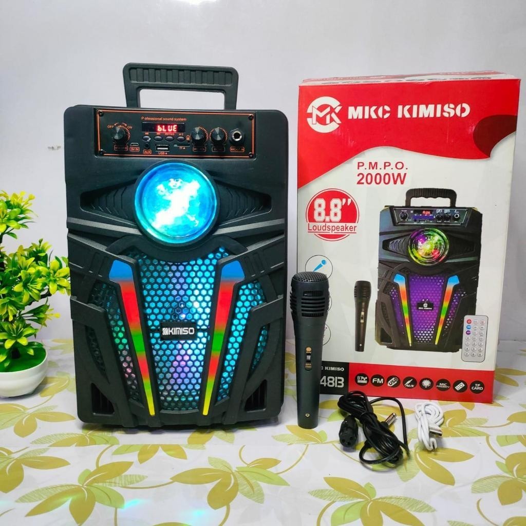 MKC KIMISO NOIR Speaker Kimiso 4813 Ukuran 8.8 Inch Free Micropone & Remote