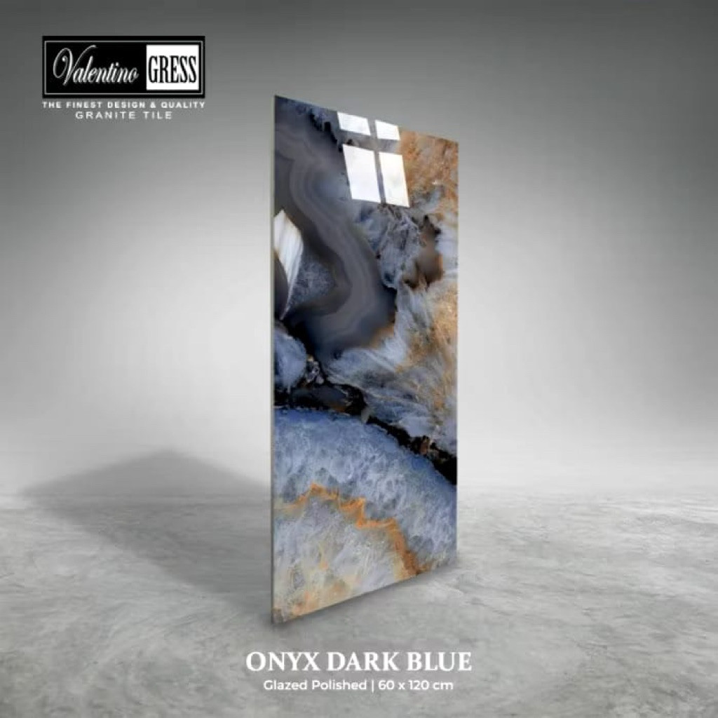 GRANIT 60x120 ONYX DARK BLUE MOTIF MARMER BY VALENTINO GRESS