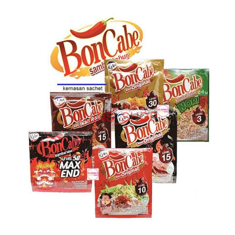 Bon cabe renteng isi 12pcs / Bon cabe sachet / Bon cabe semua level quins_shop