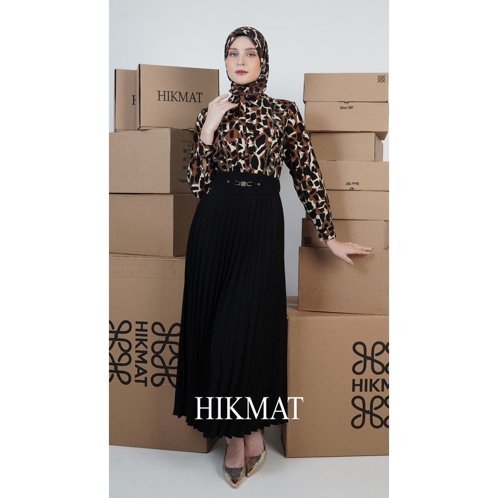Hikmat Original Fashion D2605 - Abaya Hikmat  - Noerbutikmuslim - Gamis lebaran - Gamis Mewah - Gami