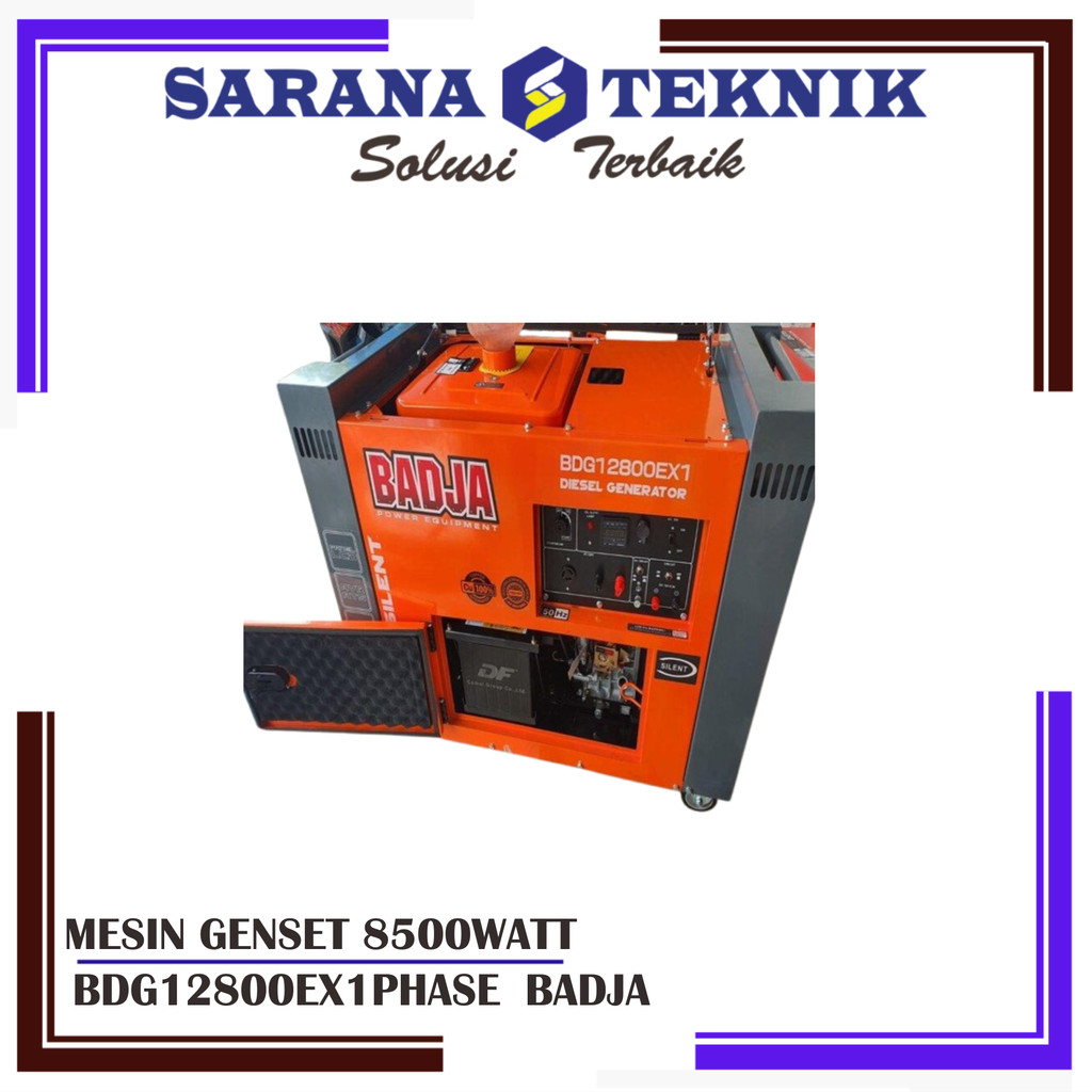 MESIN GENSET SOLAR / DIESEL GENSET 8500 WATT BDG12800EX BADJA ORIGINAL