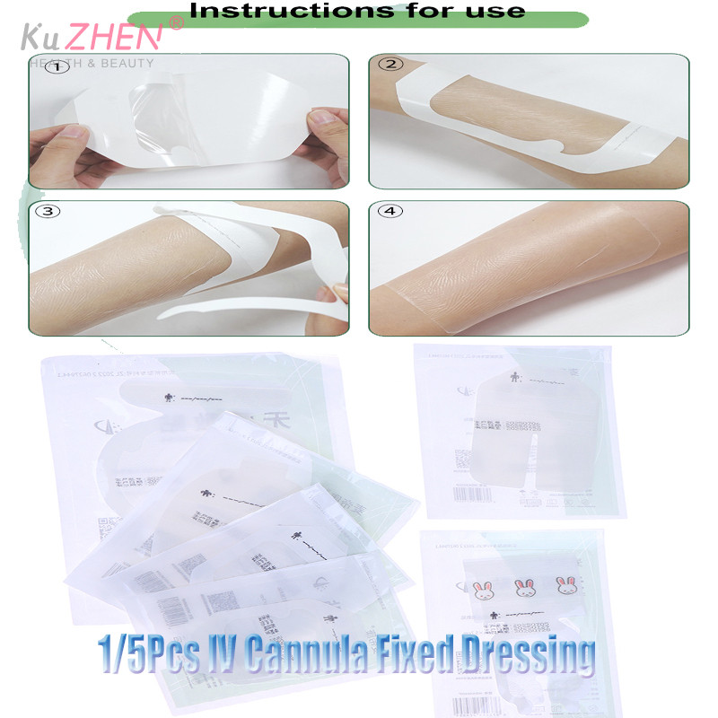 1/5Pcs IV Cannula Fixed Dressing PU Film Waterproof 6 Type Self Adhesive Wound Dressing Sterile Dres