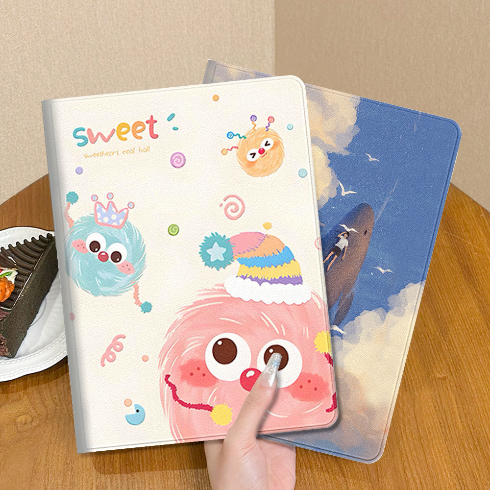 Case for iPad Mini 4 5 Air1 ipad pro 2022 11inch iPad mini6 TPU Soft Side Cute Colorful Fuzzy Monste