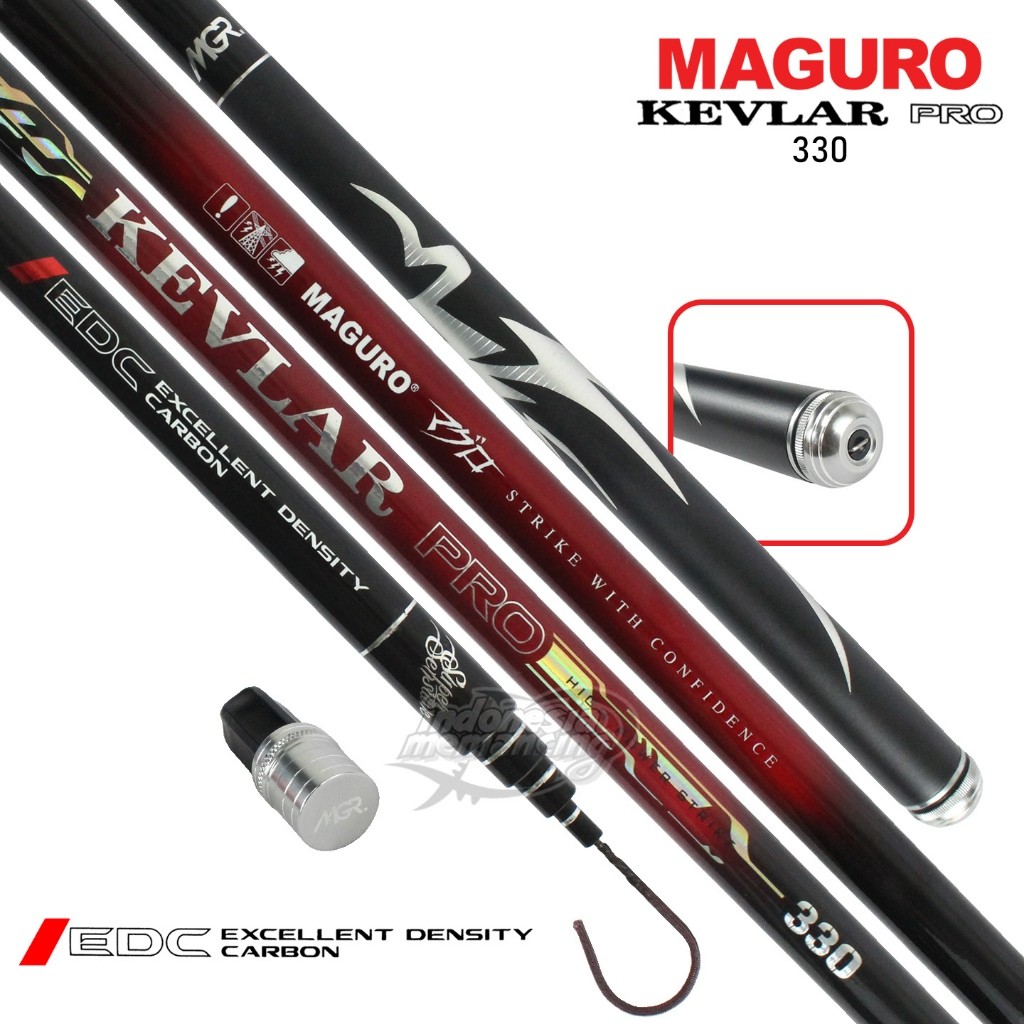 Joran Tegek MAGURO KEVLAR PRO | 210 s/d 360 | Carbon Heavy | Kaku | Teleskopik ~ Indonesia Memancing