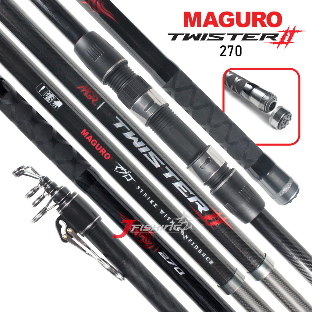 Joran MAGURO TWISTER II | 270 s/d 420 | Antena | Teleskopik | Surf Casting | Kolam Sungai Danau Laut