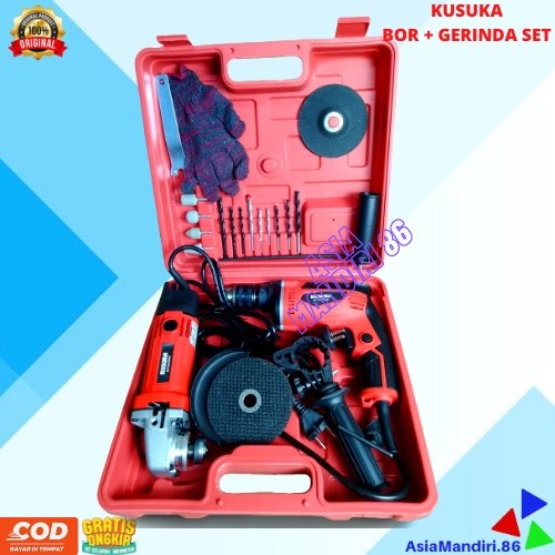 PAKET gerinda dan Bor /  gerinda mailtank / bor mailtank 10mm / bor gerinda set koper