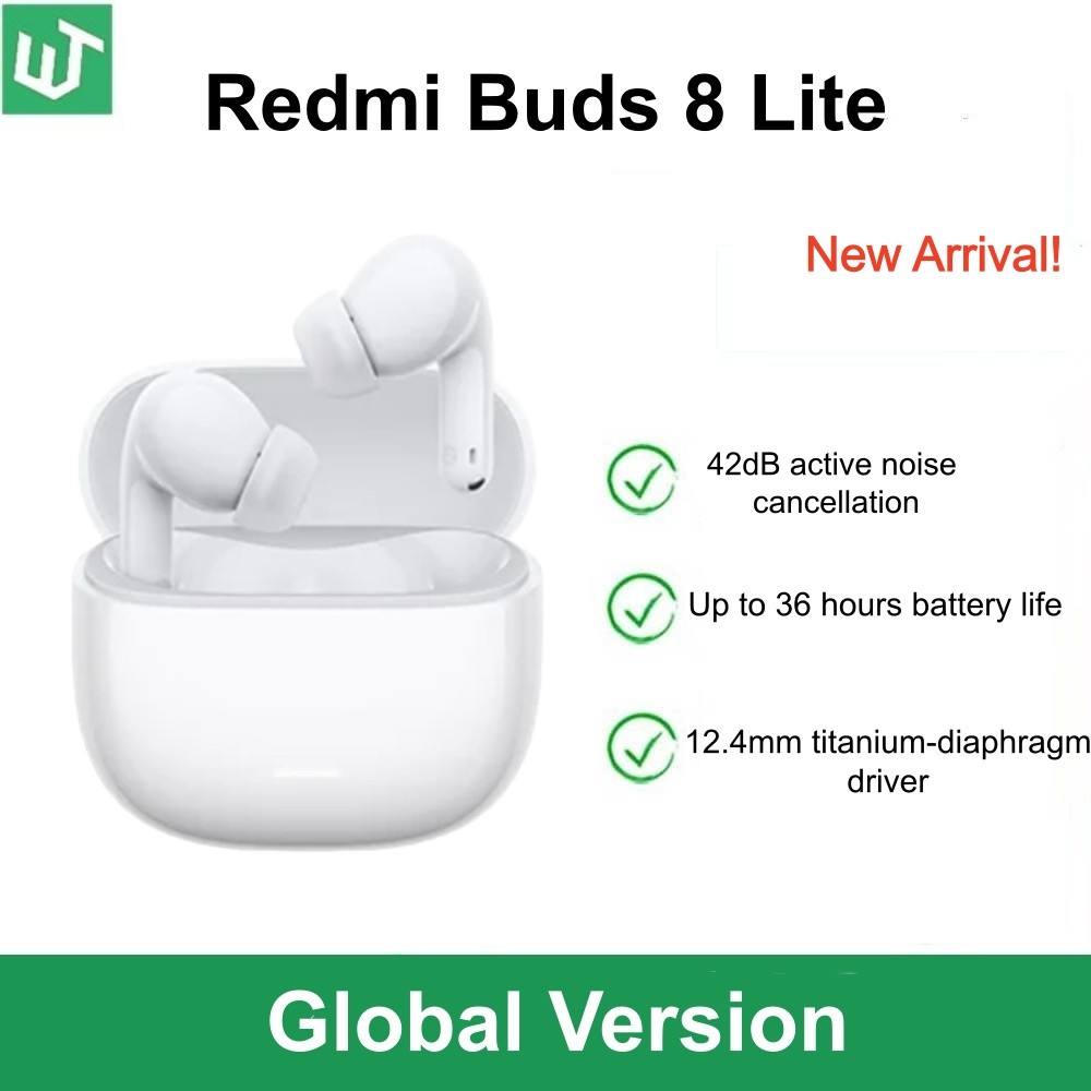 Redmi Buds 8 Lite Global Version TWS Earphone Bluetooth 5.4 42dB Active Noise Cancellation Earbuds 4