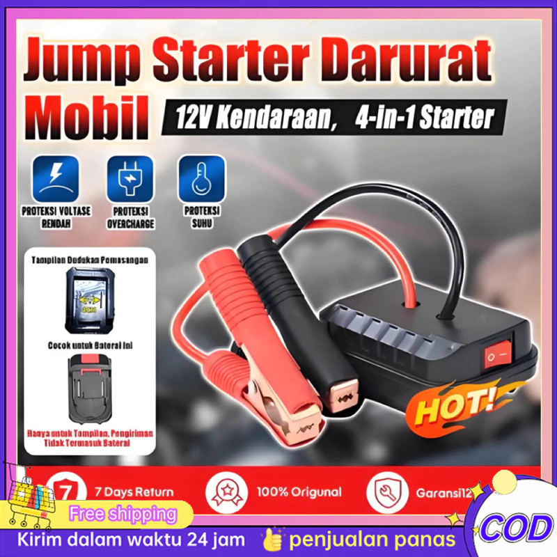 Starter jumper mobil portabel Starter jumper aki mobil Kotak jumper portabel baterai lithium Paket b