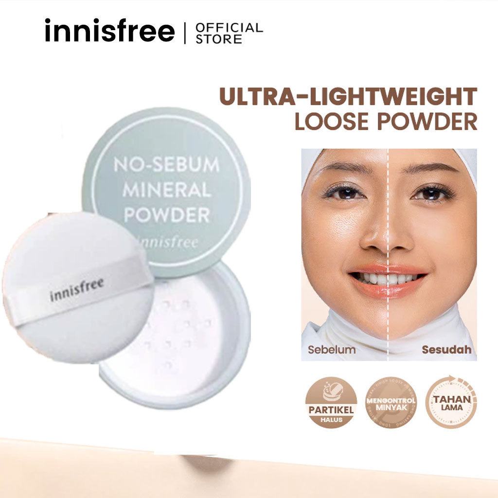 Innisfree  Fit Me Matte + Poreless 16 Jam Oil Control Compact Powder Make Up Bedak Padat bebas minya