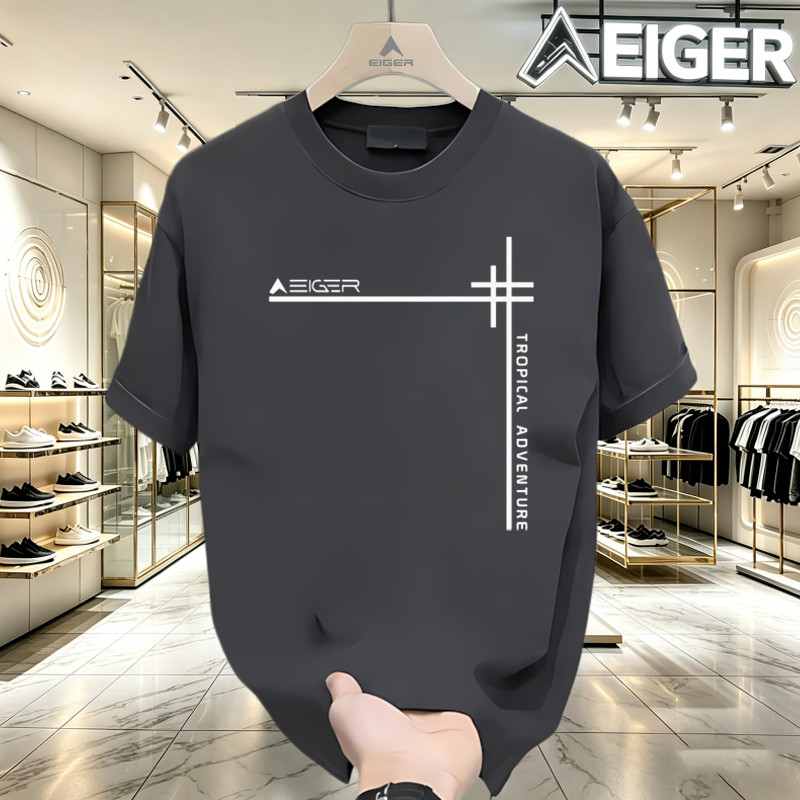 Kaos Eiger Polos Oversize Unisex 24S | Bahan Katun Premium | Tidak Mudah Melar