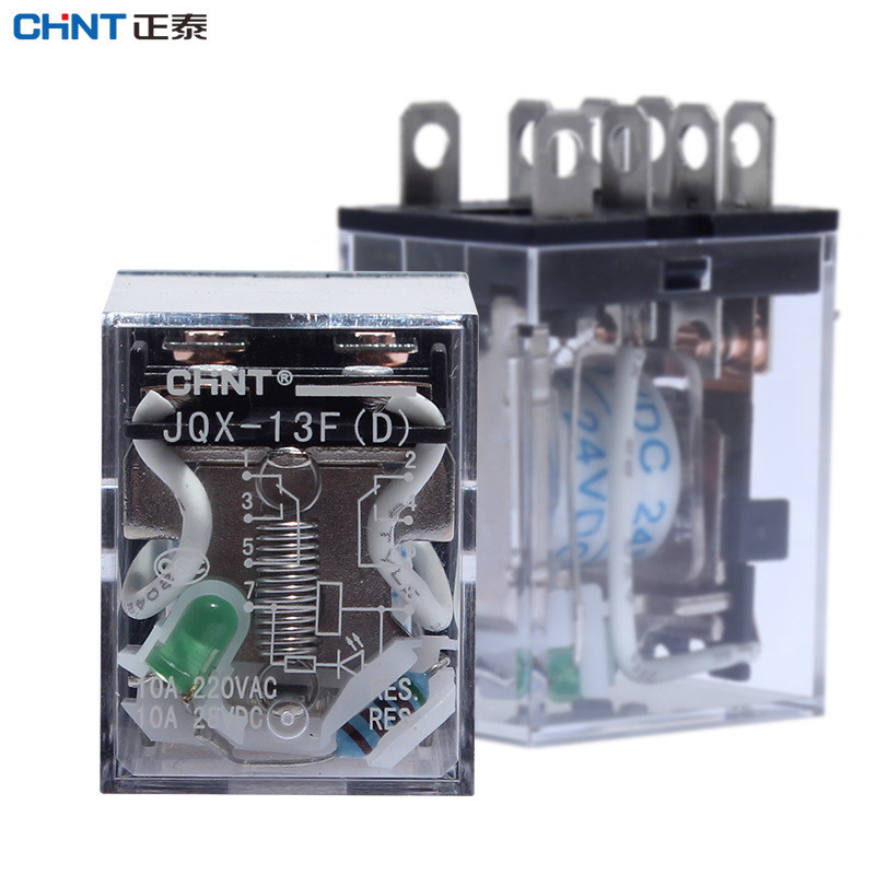 CHINT JQX-13F(D) AC12V DC12V  DC24V AC24V 220V MY2NJ  MY4NJ Intermeate Relay Power Relay Electromagn