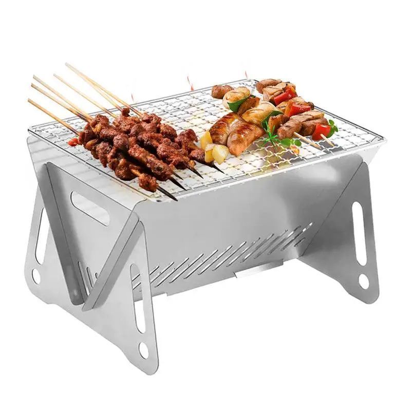 Pemanggang Portable Alat Panggang Barbeque Bbq Grill Lipat Pemanggang Camping