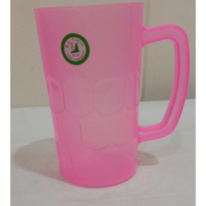 Gelas Plastik Jumbo Gelas Kopyor 620 ml Biru - Pink