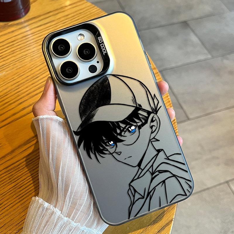 Conan Edogawa Detective Conan Line Art Anime Style Keren Estetika Anti Jatuh Tahan Lama Viral Casing