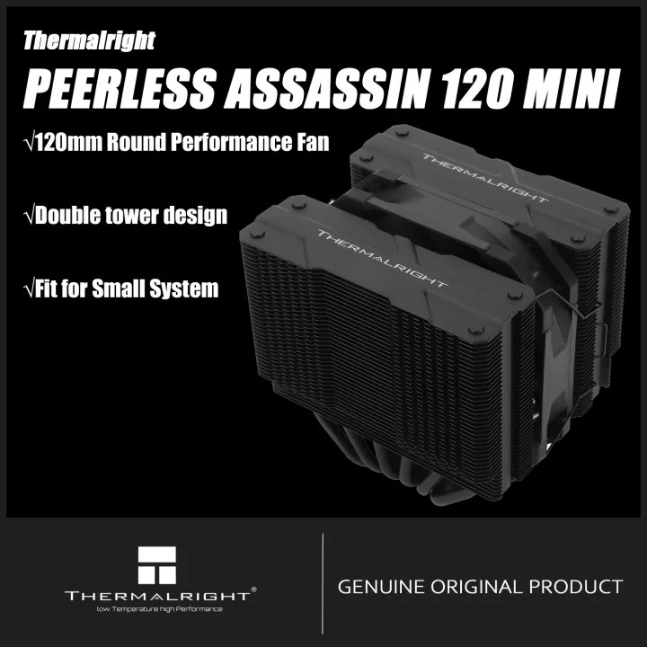 Thermalright Peerless Assassin 120 MINI BLACK&WHITE CPU Air Cooler 6 Heat Pipes Fit for Small System