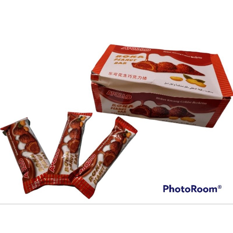 Apollo roka peanut bar malaysia 432gram/box