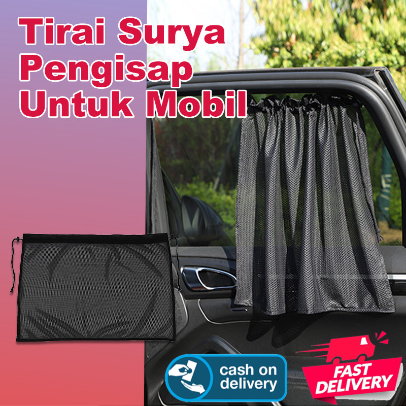 Ready Stock Tirai Matahari Tabir Surya untuk Kaca Jendela Mobil Gorden Jendela Pelindung Panas Kelam