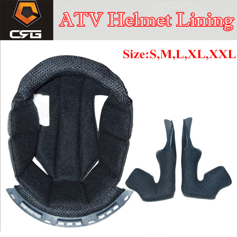 Motorcycle ATV Helmet Lining Full Face Protection Removable Washable Inner Pad Breathable Comfortabl