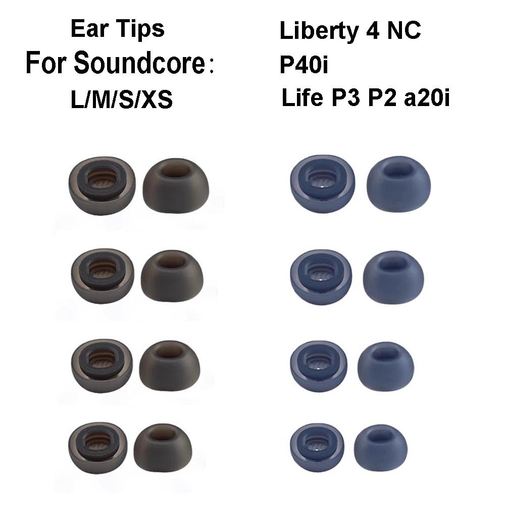 Silicone Ear Tips for Anker Soundcore Liberty 4 NC Life P2 P3 A20i P40i Earbuds Eartips Earplugs hea