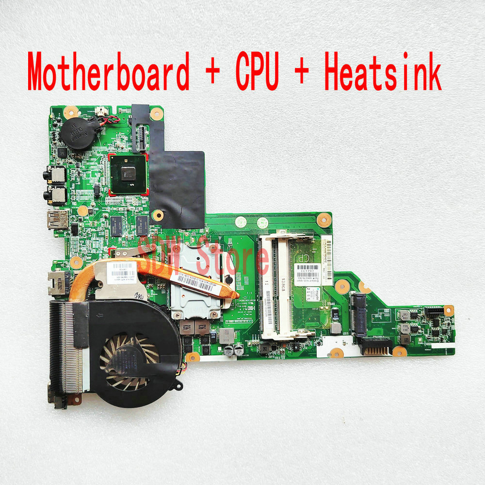 646176-001 MainBoard + CPU+Heatsink=For HP CQ43 CQ57 CQ431 CQ631 CQ435 CQ635 Laptop Motherboard 6573