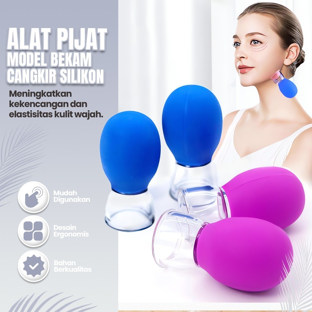 ALat Bekam Wajah Silikon/Alat Gua Sha Wajah Alat Bekam Silikon Wajah Pijat Otot Kecantikan Kencangka